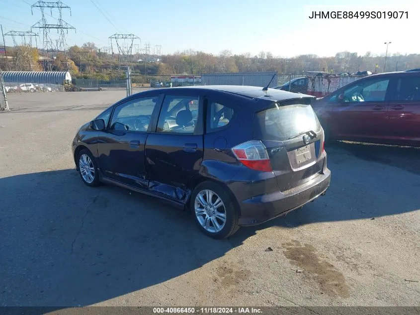 2009 Honda Fit Sport VIN: JHMGE88499S019071 Lot: 40866450