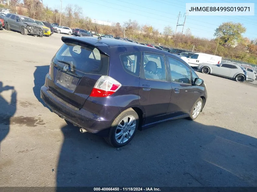 2009 Honda Fit Sport VIN: JHMGE88499S019071 Lot: 40866450