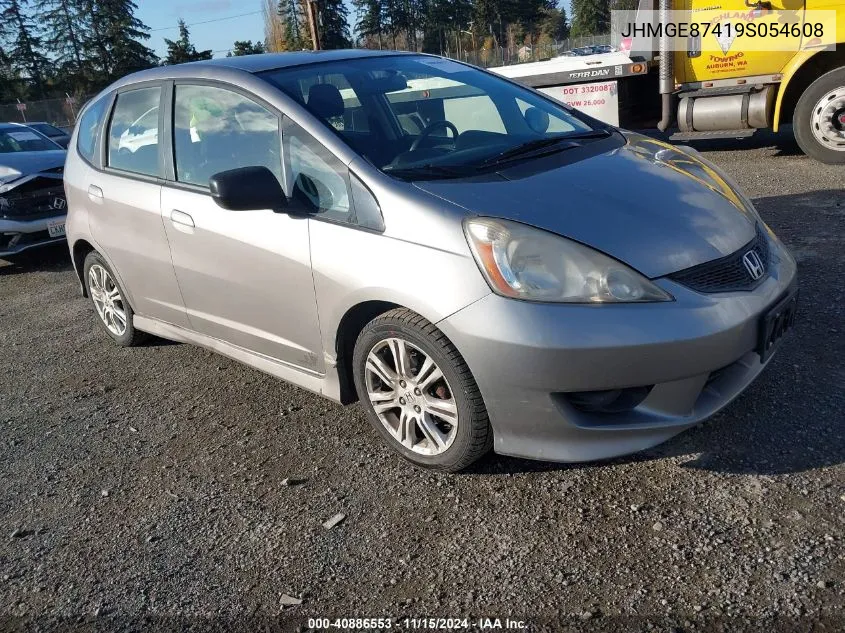 2009 Honda Fit Sport VIN: JHMGE87419S054608 Lot: 40886553