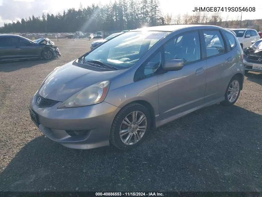 2009 Honda Fit Sport VIN: JHMGE87419S054608 Lot: 40886553