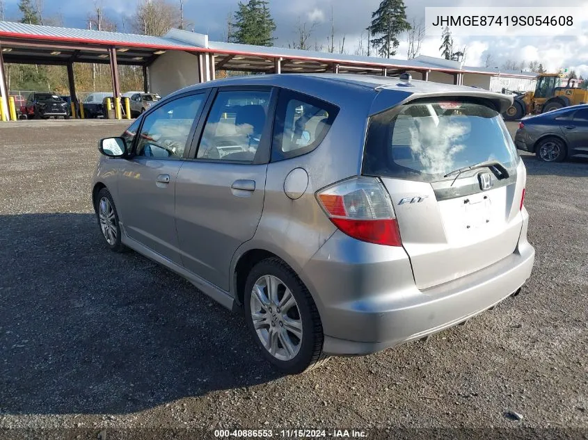 2009 Honda Fit Sport VIN: JHMGE87419S054608 Lot: 40886553