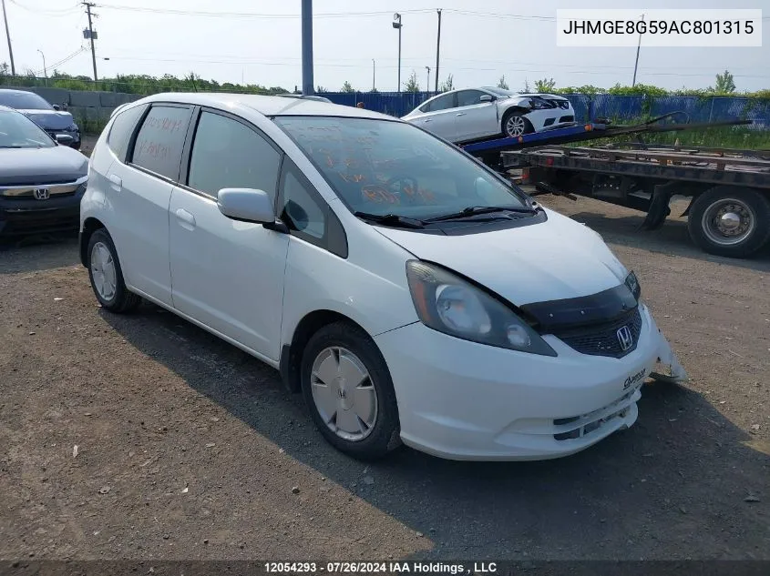 2010 Honda Fit VIN: JHMGE8G59AC801315 Lot: 12054293