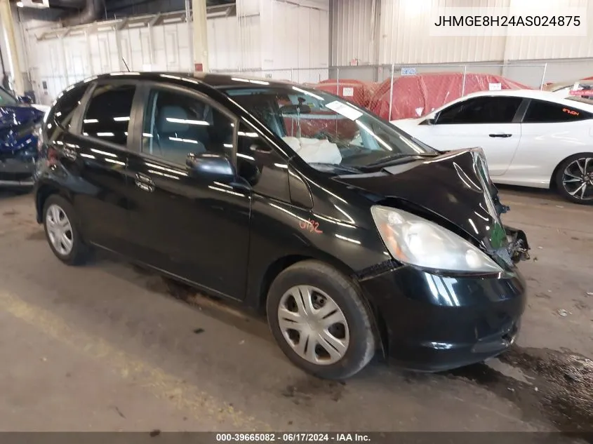 2010 Honda Fit VIN: JHMGE8H24AS024875 Lot: 39665082