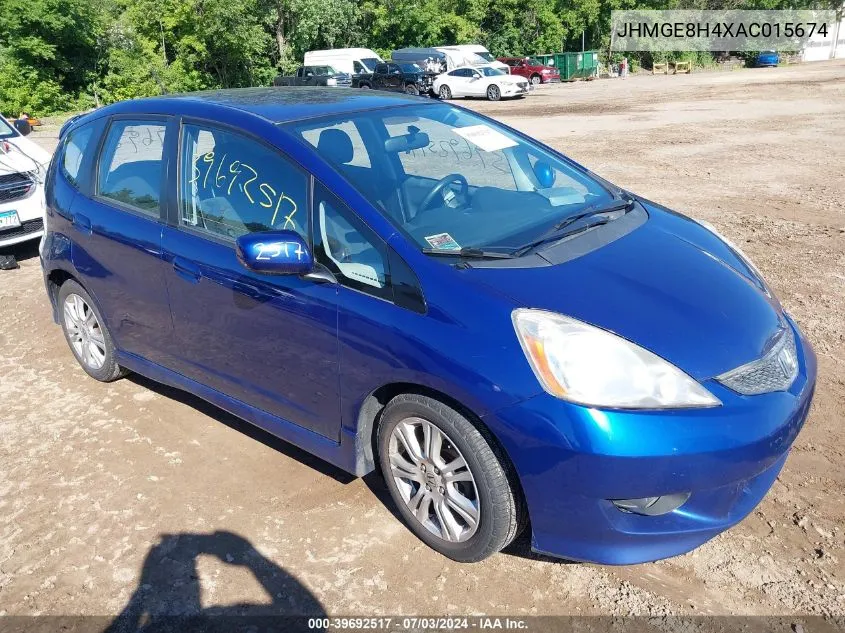 2010 Honda Fit Sport VIN: JHMGE8H4XAC015674 Lot: 39692517