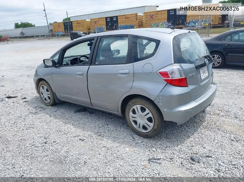 JHMGE8H2XAC006326 2010 Honda Fit