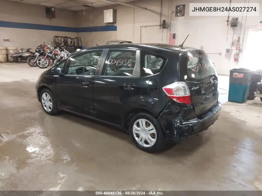 JHMGE8H24AS027274 2010 Honda Fit