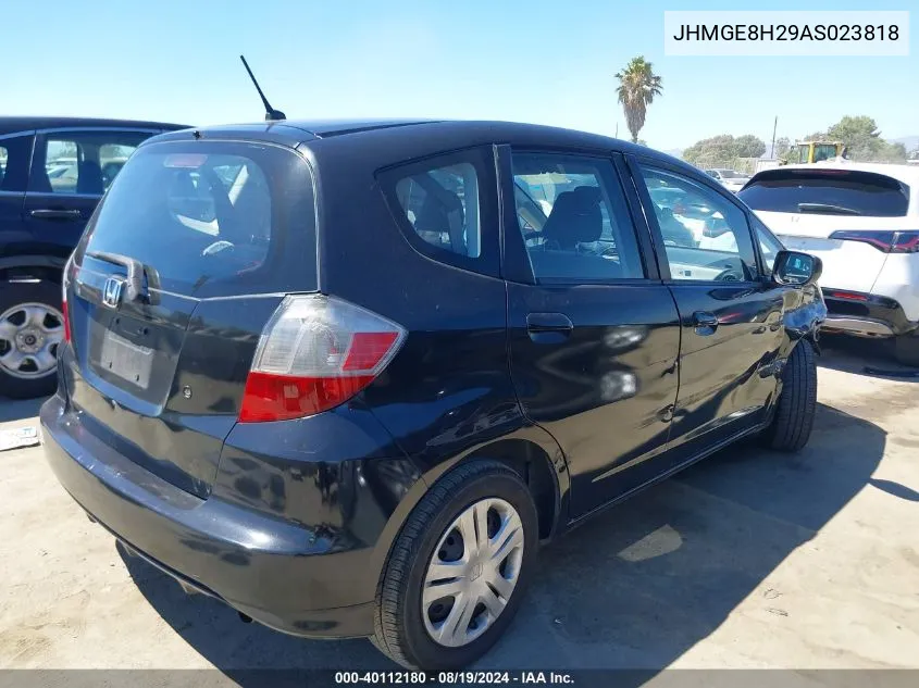 2010 Honda Fit VIN: JHMGE8H29AS023818 Lot: 40112180