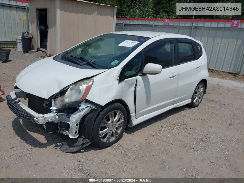 2010 Honda Fit Sport VIN: JHMGE8H42AS014346 Lot: 40193097