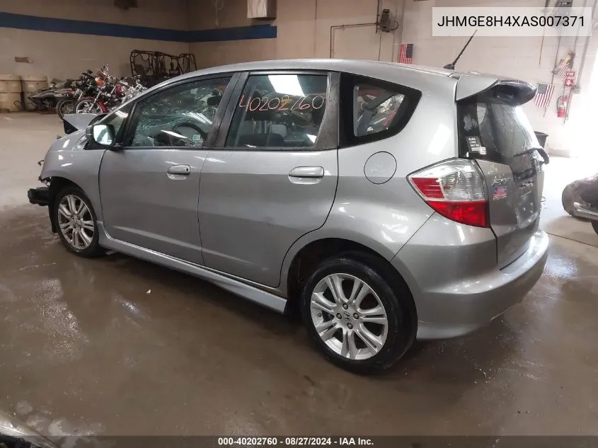 JHMGE8H4XAS007371 2010 Honda Fit Sport