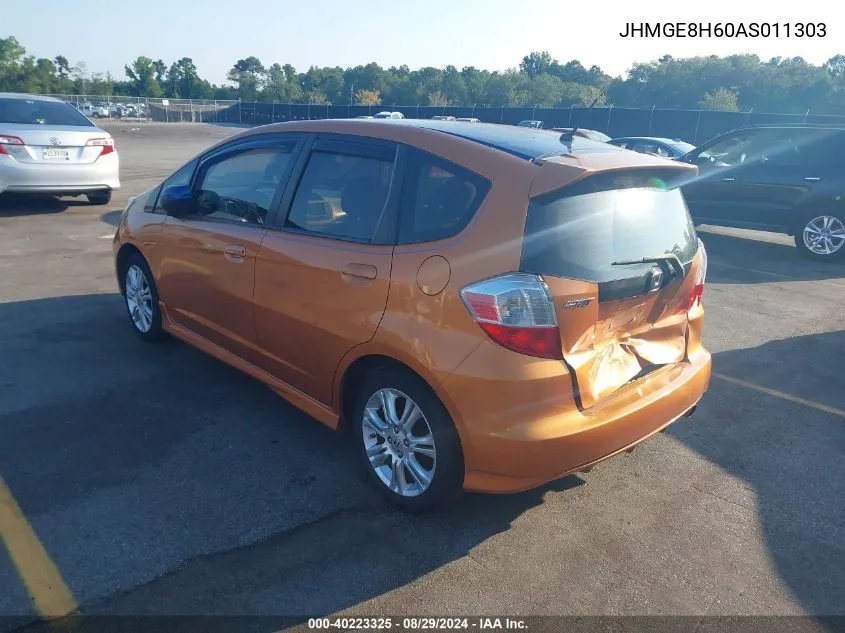 2010 Honda Fit Sport VIN: JHMGE8H60AS011303 Lot: 40223325