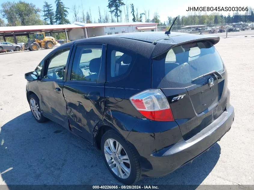 2010 Honda Fit Sport VIN: JHMGE8G45AS003066 Lot: 40226065