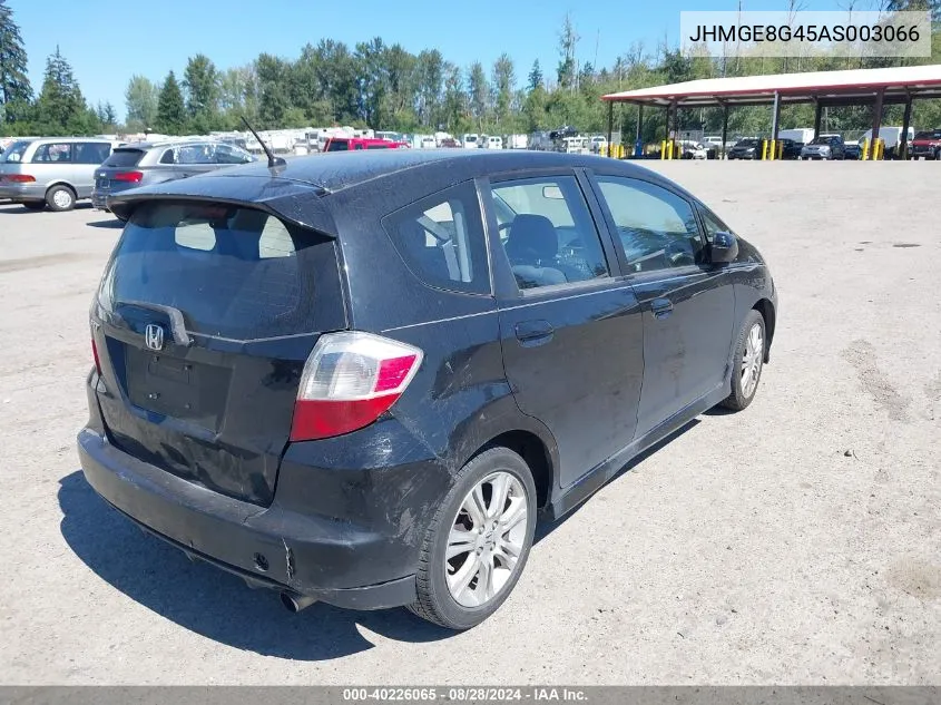 2010 Honda Fit Sport VIN: JHMGE8G45AS003066 Lot: 40226065