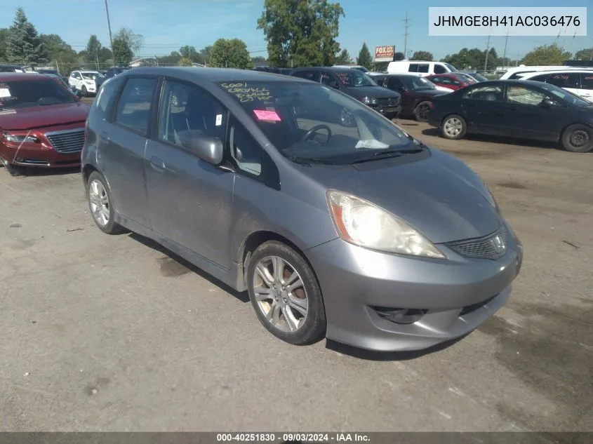 2010 Honda Fit Sport VIN: JHMGE8H41AC036476 Lot: 40251830