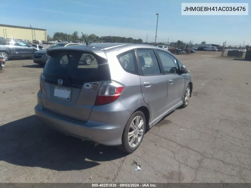 2010 Honda Fit Sport VIN: JHMGE8H41AC036476 Lot: 40251830