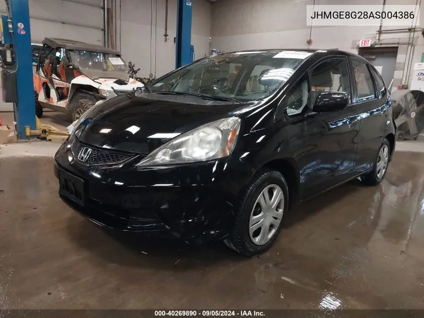 2010 Honda Fit VIN: JHMGE8G28AS004386 Lot: 40269890