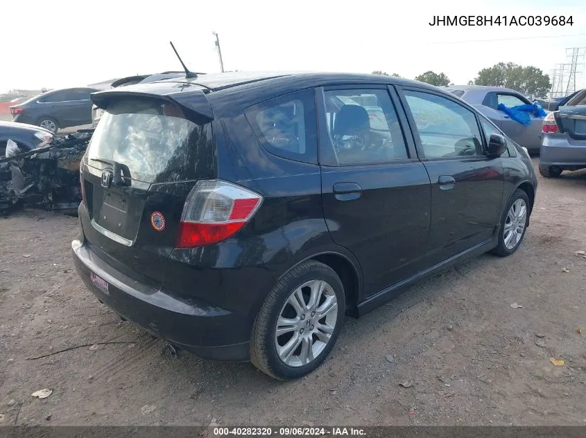 2010 Honda Fit Sport VIN: JHMGE8H41AC039684 Lot: 40282320