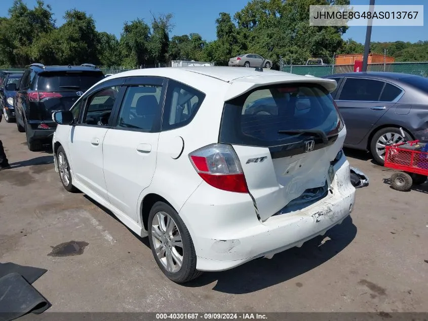 2010 Honda Fit Sport VIN: JHMGE8G48AS013767 Lot: 40301687