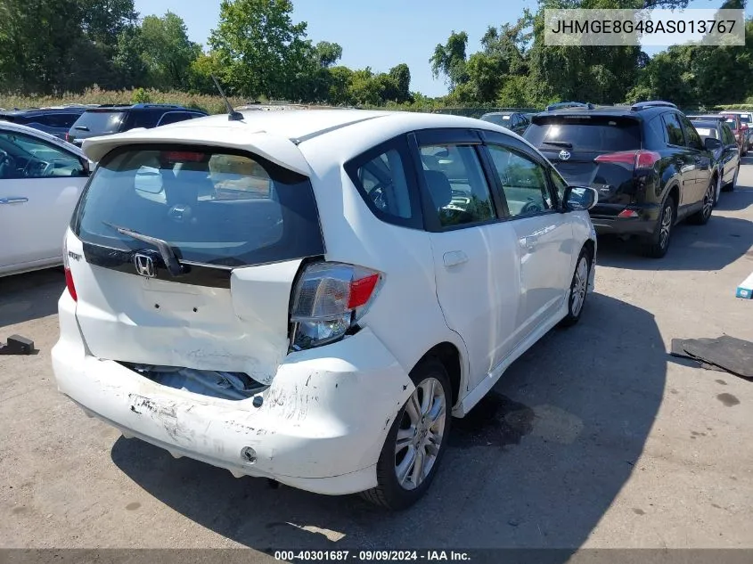 2010 Honda Fit Sport VIN: JHMGE8G48AS013767 Lot: 40301687