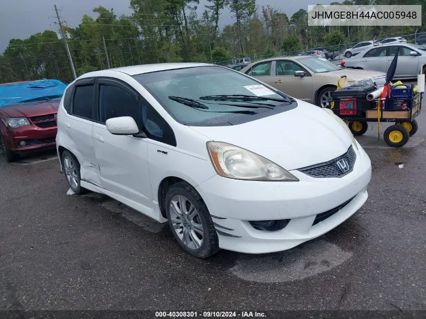 2010 Honda Fit Sport VIN: JHMGE8H44AC005948 Lot: 40308301