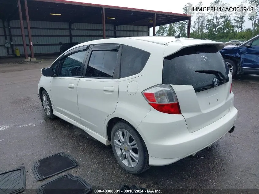 JHMGE8H44AC005948 2010 Honda Fit Sport