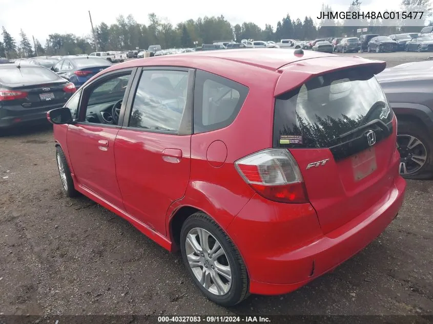 JHMGE8H48AC015477 2010 Honda Fit Sport