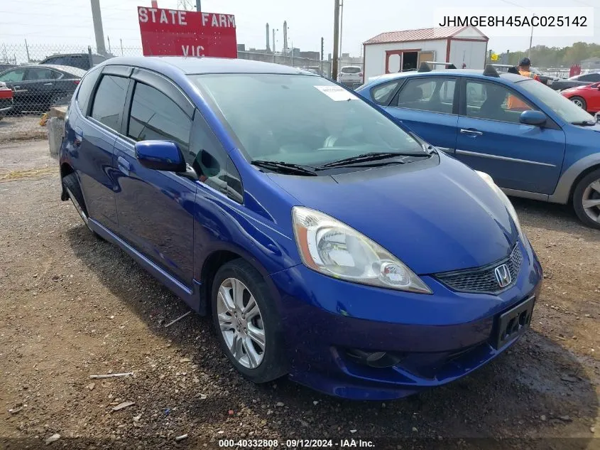 2010 Honda Fit Sport VIN: JHMGE8H45AC025142 Lot: 40332808