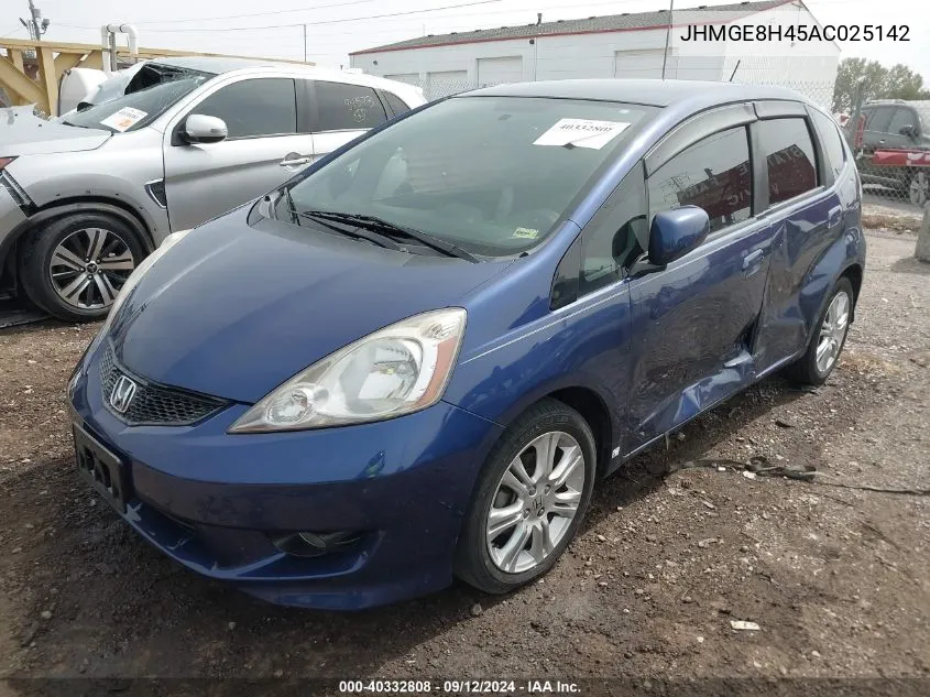 JHMGE8H45AC025142 2010 Honda Fit Sport