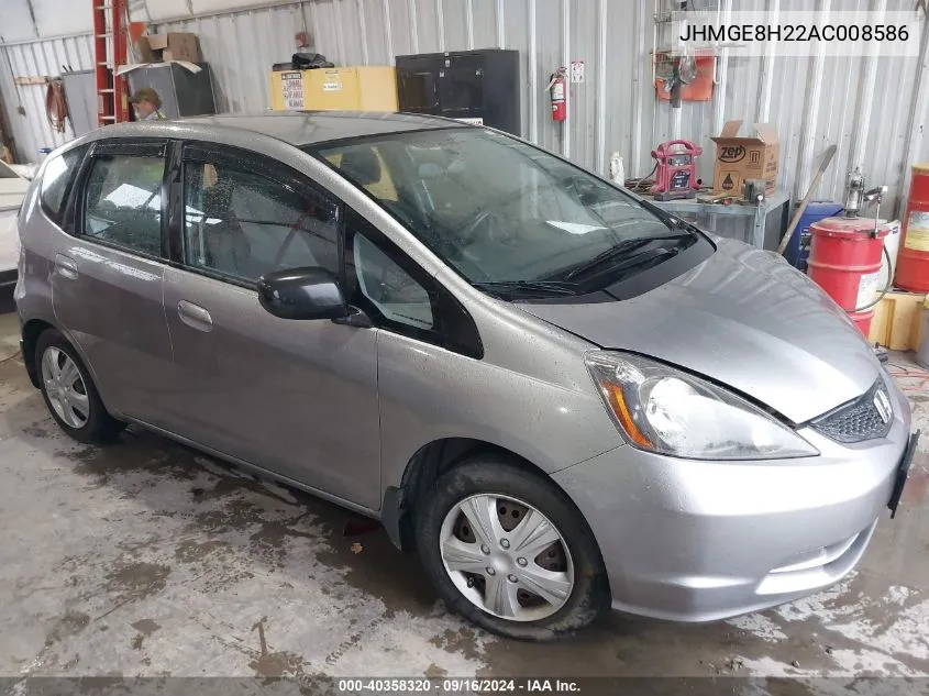 2010 Honda Fit VIN: JHMGE8H22AC008586 Lot: 40358320