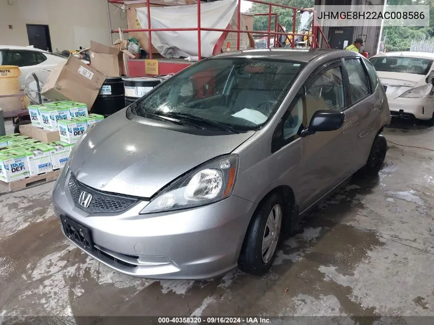 2010 Honda Fit VIN: JHMGE8H22AC008586 Lot: 40358320