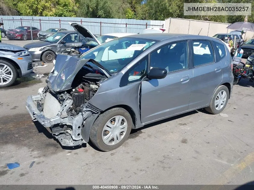 2010 Honda Fit VIN: JHMGE8H28AC035257 Lot: 40450908