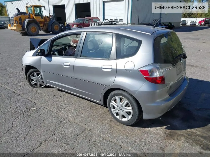 2010 Honda Fit VIN: JHMGE8H28AC029538 Lot: 40572633