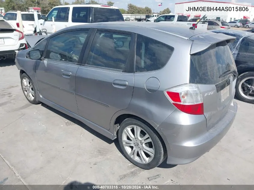 2010 Honda Fit Sport VIN: JHMGE8H44AS015806 Lot: 40703315