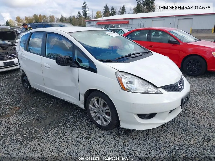 2010 Honda Fit Sport VIN: JHMGE8H45AS014678 Lot: 40719376