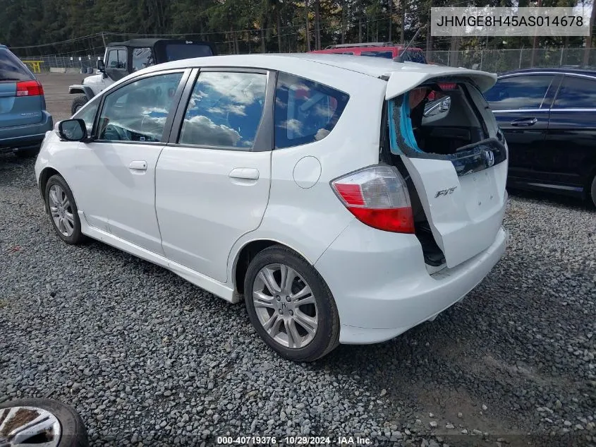 2010 Honda Fit Sport VIN: JHMGE8H45AS014678 Lot: 40719376