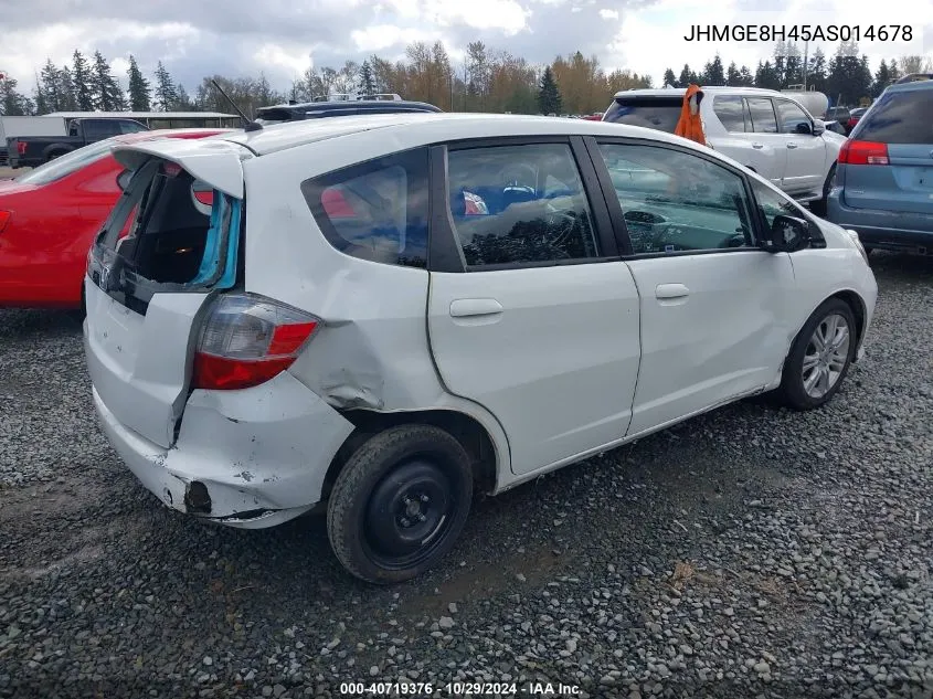 2010 Honda Fit Sport VIN: JHMGE8H45AS014678 Lot: 40719376