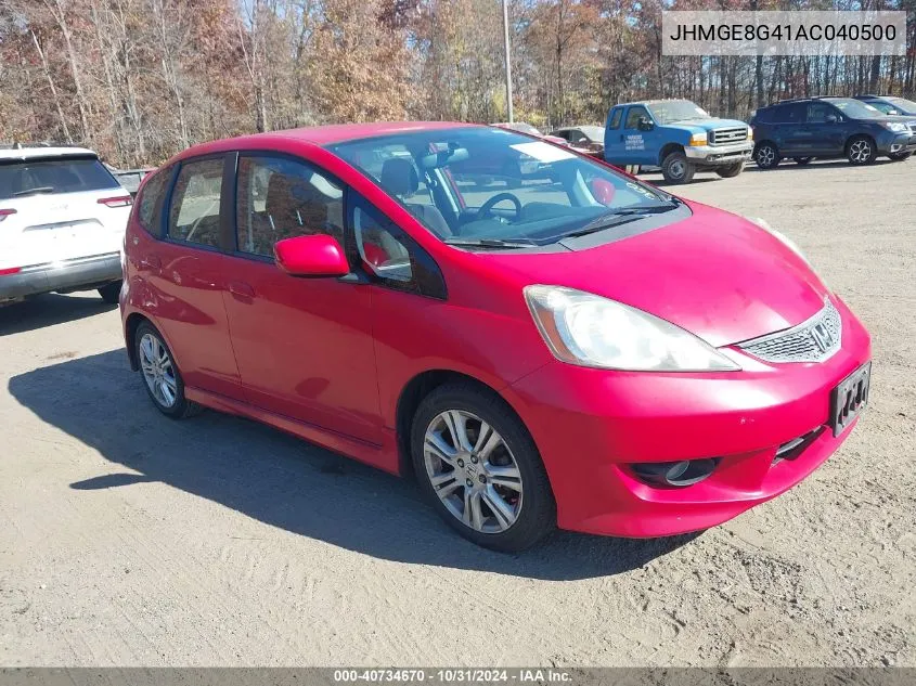 2010 Honda Fit Sport VIN: JHMGE8G41AC040500 Lot: 40734670