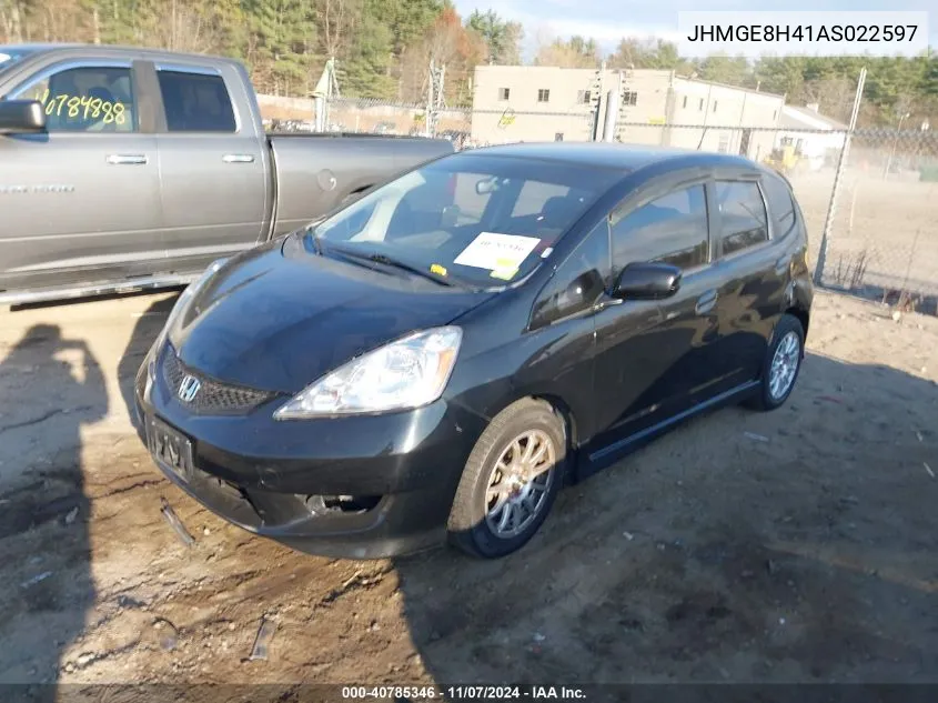 2010 Honda Fit Sport VIN: JHMGE8H41AS022597 Lot: 40785346