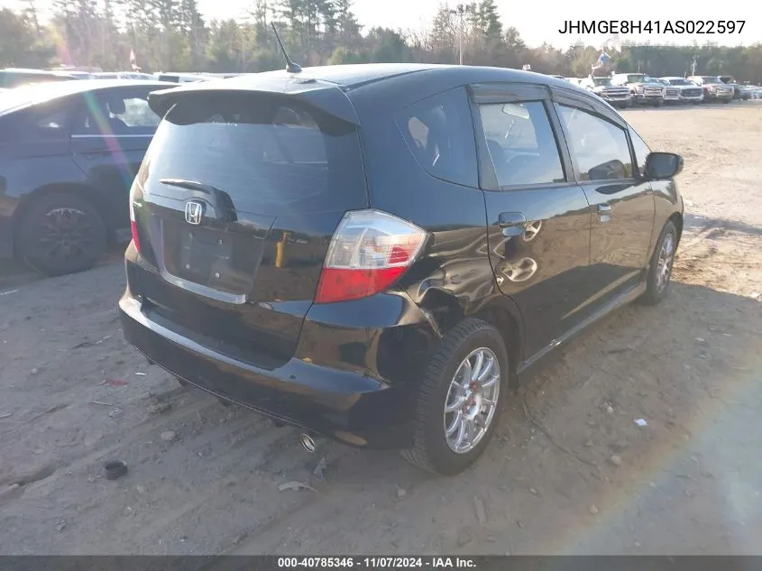 2010 Honda Fit Sport VIN: JHMGE8H41AS022597 Lot: 40785346