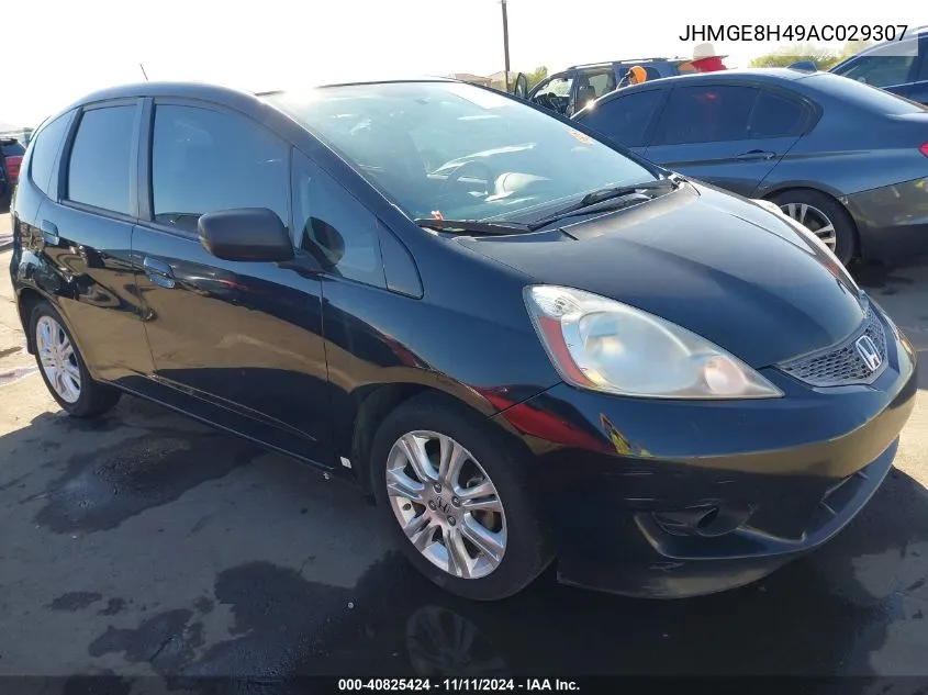 2010 Honda Fit Sport VIN: JHMGE8H49AC029307 Lot: 40825424