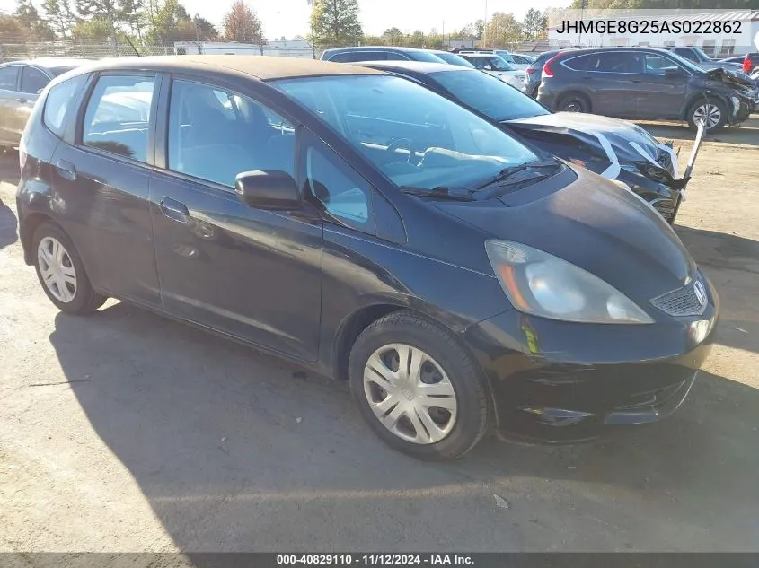 2010 Honda Fit VIN: JHMGE8G25AS022862 Lot: 40829110