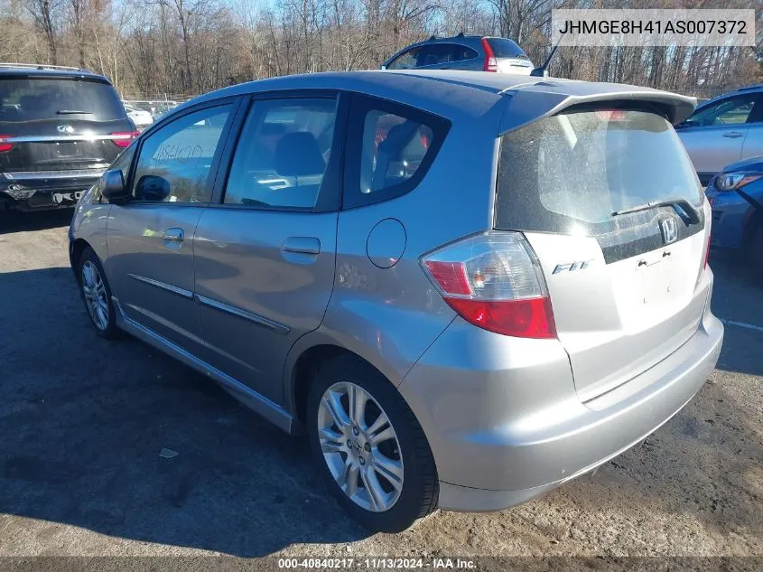 2010 Honda Fit Sport VIN: JHMGE8H41AS007372 Lot: 40840217