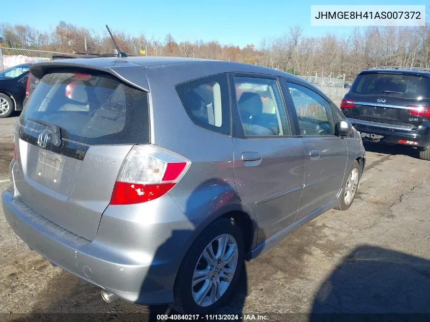 2010 Honda Fit Sport VIN: JHMGE8H41AS007372 Lot: 40840217