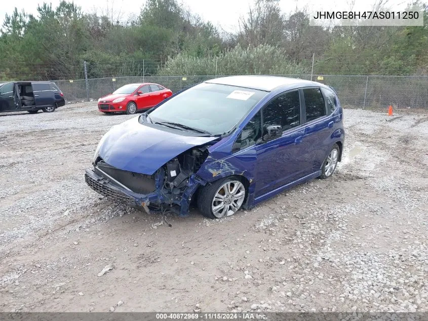 2010 Honda Fit Sport VIN: JHMGE8H47AS011250 Lot: 40872969