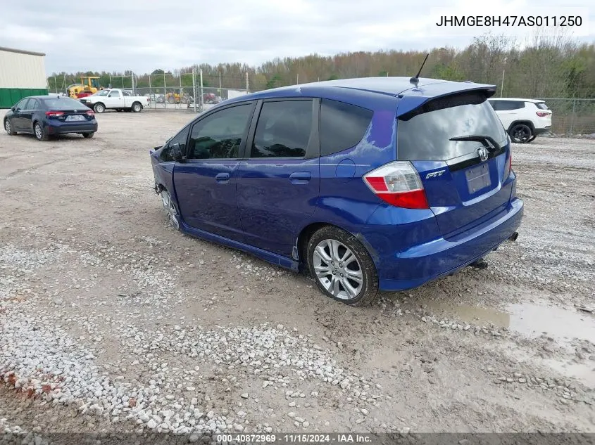 2010 Honda Fit Sport VIN: JHMGE8H47AS011250 Lot: 40872969