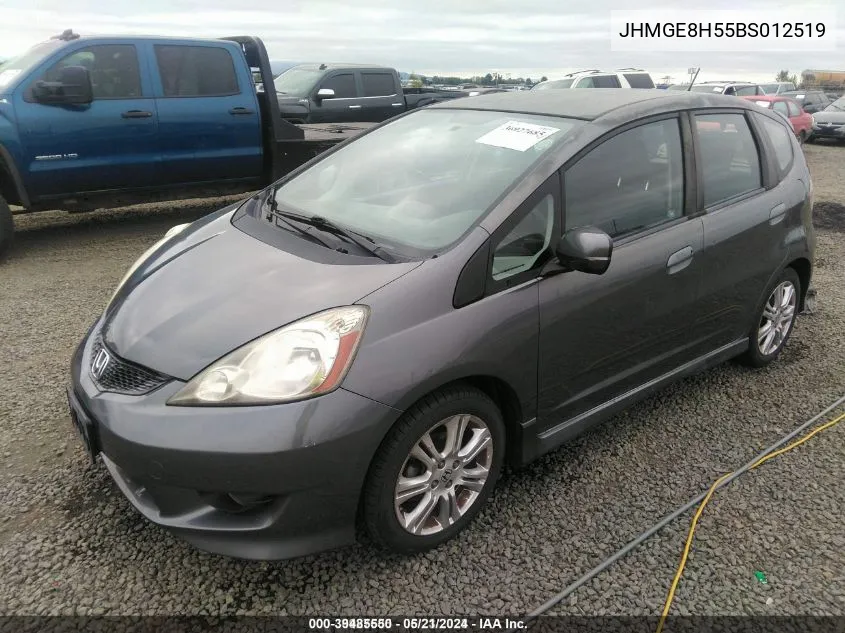 2011 Honda Fit Sport VIN: JHMGE8H55BS012519 Lot: 39485550