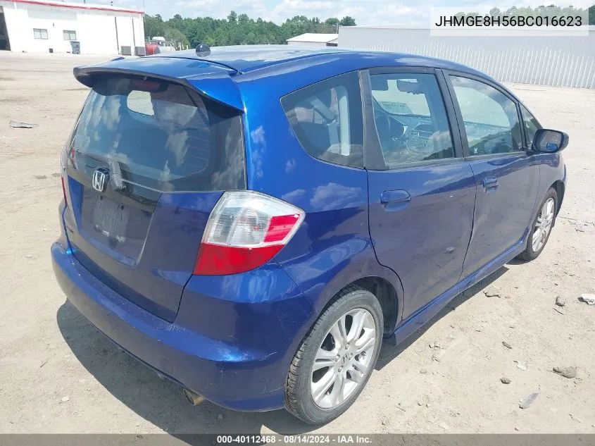 2011 Honda Fit Sport VIN: JHMGE8H56BC016623 Lot: 40112468