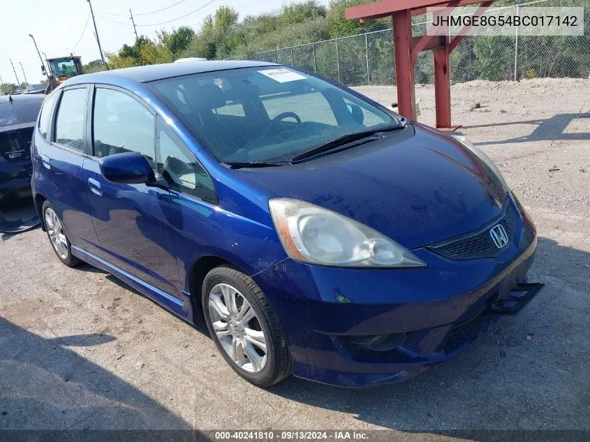 2011 Honda Fit Sport VIN: JHMGE8G54BC017142 Lot: 40241810