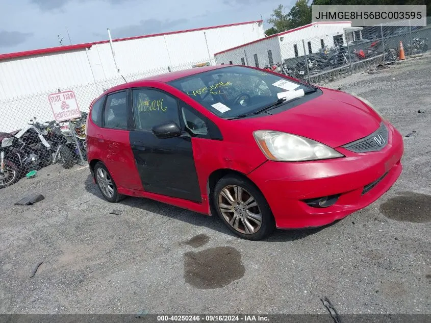 2011 Honda Fit Sport VIN: JHMGE8H56BC003595 Lot: 40250246