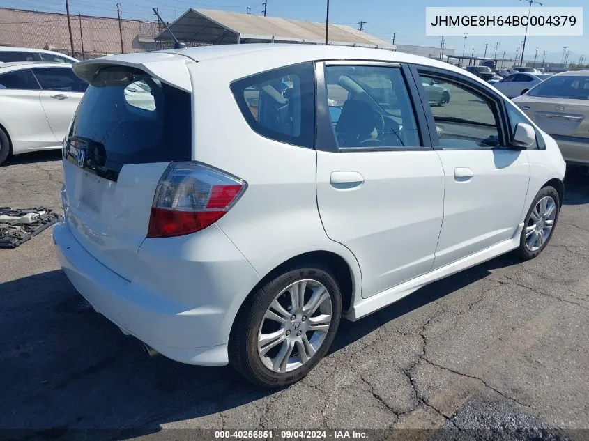 2011 Honda Fit Sport VIN: JHMGE8H64BC004379 Lot: 40256851