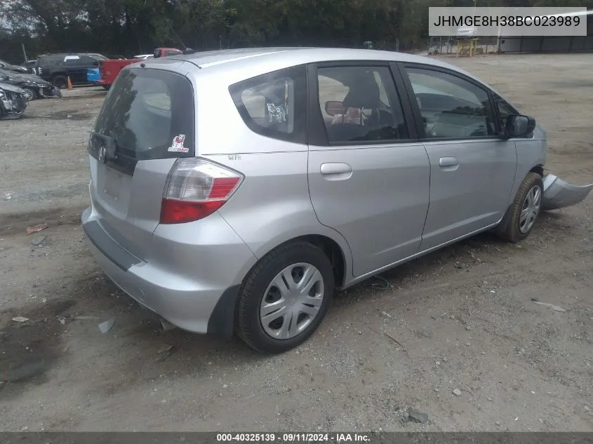 2011 Honda Fit VIN: JHMGE8H38BC023989 Lot: 40325139